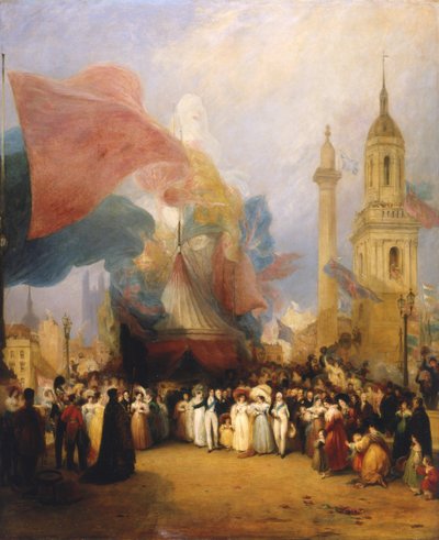 The Royal Procession at the Opening of London Bridge by George Jones